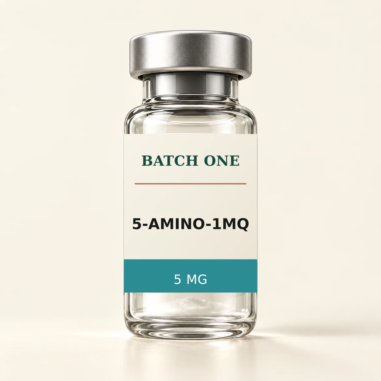BATCH ONE 5-AMINO-1MQ 5 MG research material vial